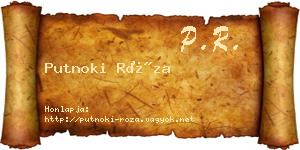 Putnoki Róza névjegykártya